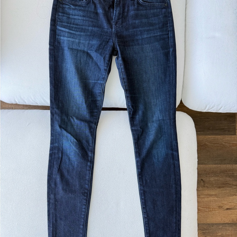 7 For All Mankind Dark Blue Skinny Jeans - Gwenevere Size 26